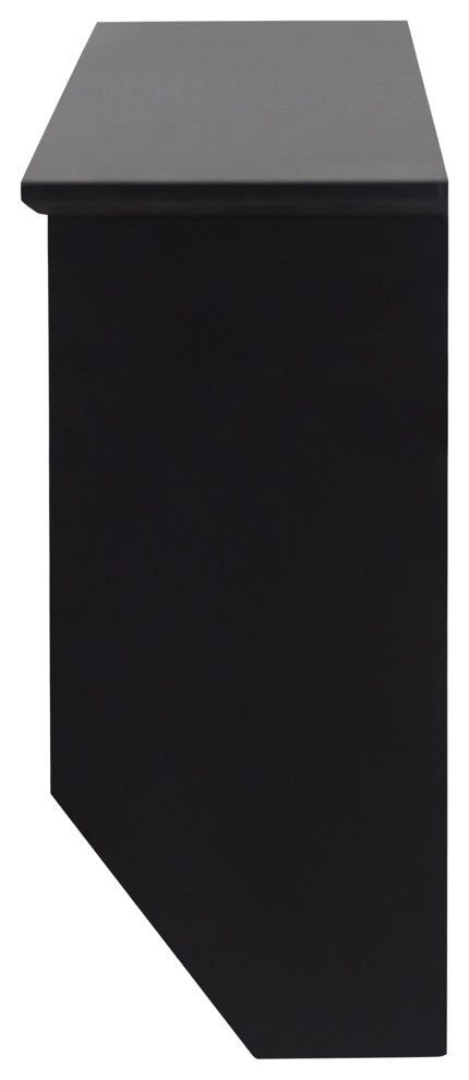 Sunjoy Black Hanging Storage Wall Shelf With Hooks