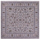 7' Square Wool & Silk Hand-Knotted Persian Nain Rug - Q14752