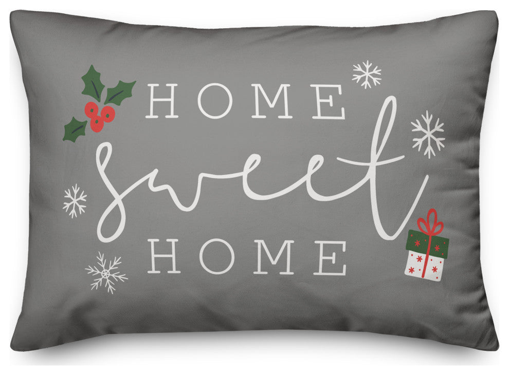Gray Home Sweet Home 20x14 Spun Poly Pillow