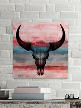 "Pastel Skull" Fine Art Canvas Print, 40"x40"