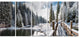 "Winter Morning Panorama" Landscape Photo Metal Wall Art, 5 Panels, 60"x28"
