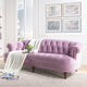 La Rosa Victorian Chesterfield Tufted Sofa, Lavender Velvet