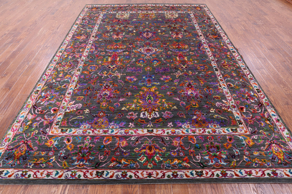 8' 10" X 11' 10" Wool & Silk Persian Hand-Knotted Rug - Q13733