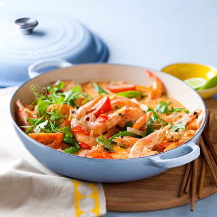 Le Creuset Signature Shallow Casserole, 30 cm, Coastal Blue