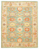 Safavieh Heritage Hg734A Light Blue, Ivory Area Rug, 8'x8' Square