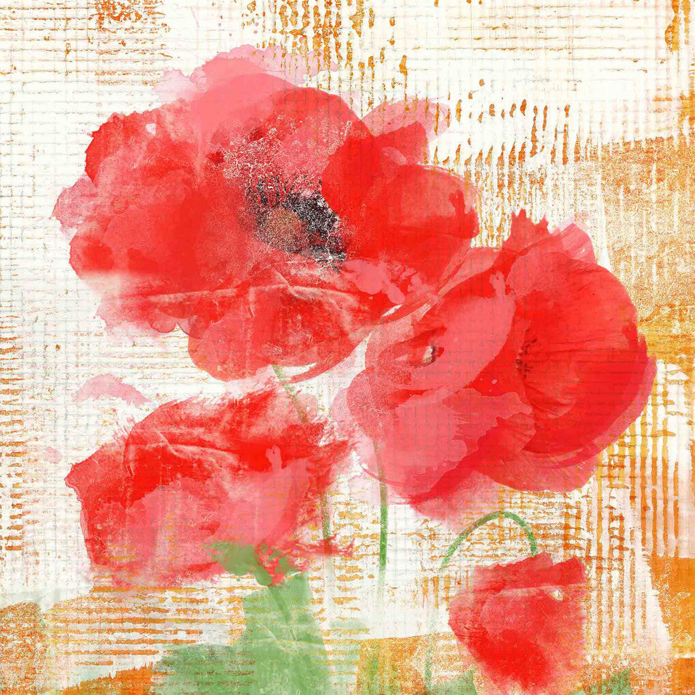 "Abstract Poppies II" Painting Print on Canvas by Irena Orlov