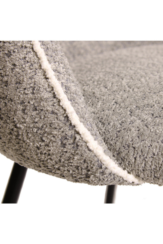 Gray Chenille Upholstered Dining Chair | Andrew Martin Colina