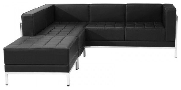 Imagination Series Black LeatherSoft Sectional Configuration, 3 Pieces