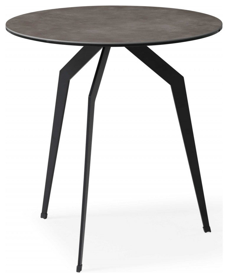HomeRoots 20" X 20" X 20" Black Ceramic Iron Side Table