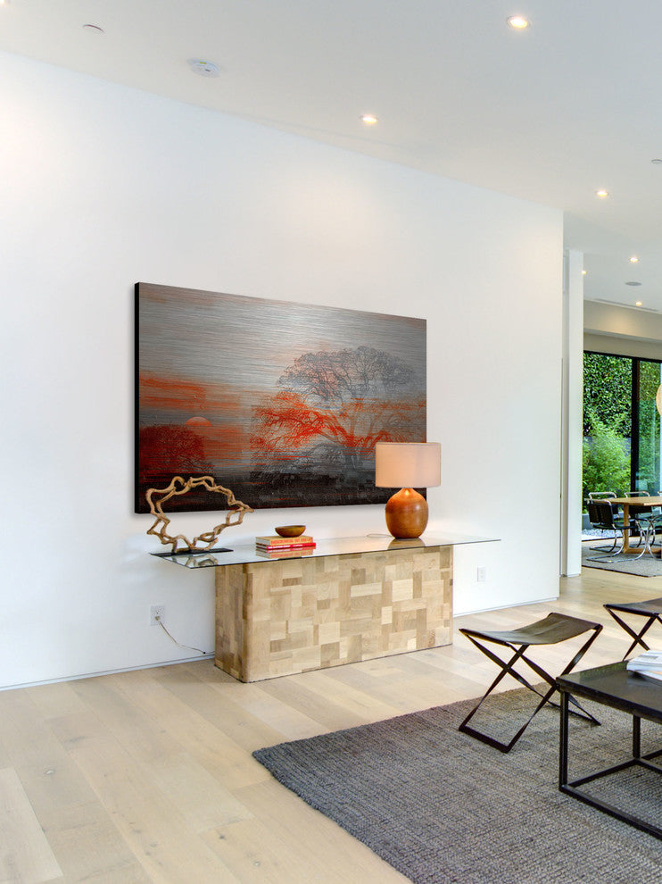 "Casa Vista" UV Ink Print on Brushed  Aluminum, 45"x30"