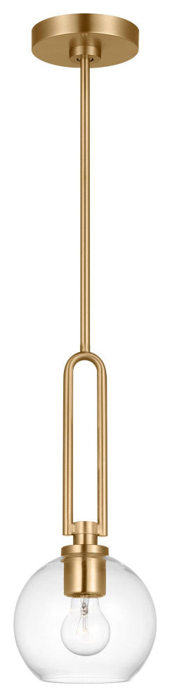 Codyn One Light Mini Pendant, Satin Brass