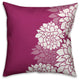 Magenta Aster Floral Spun Poly Pillow, 18x18