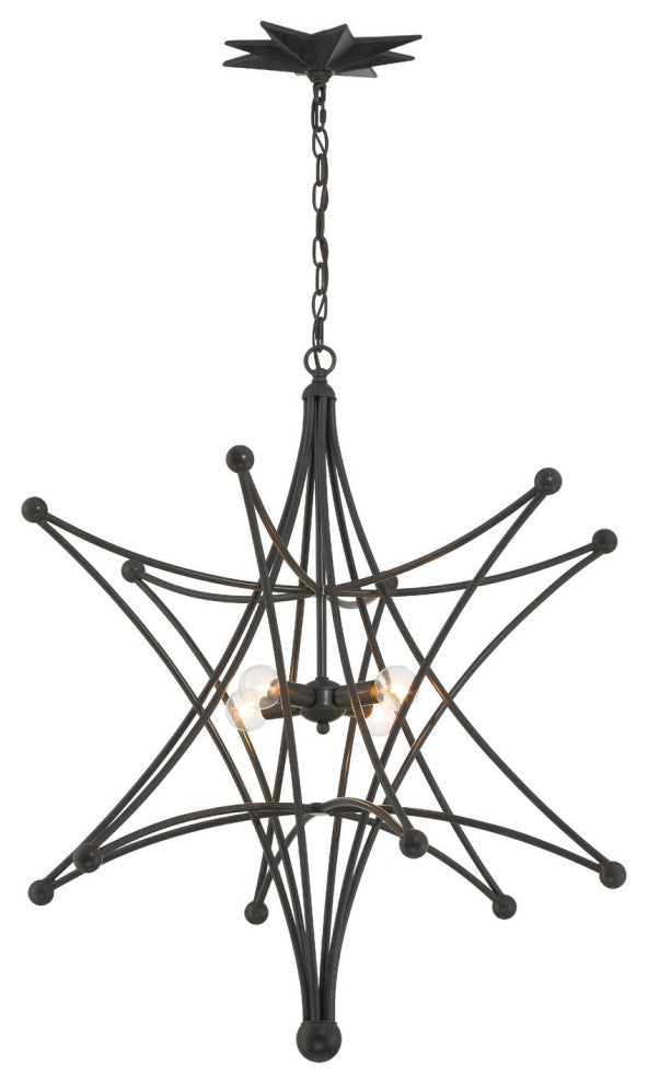 Astro 4-Light Chandelier, Black