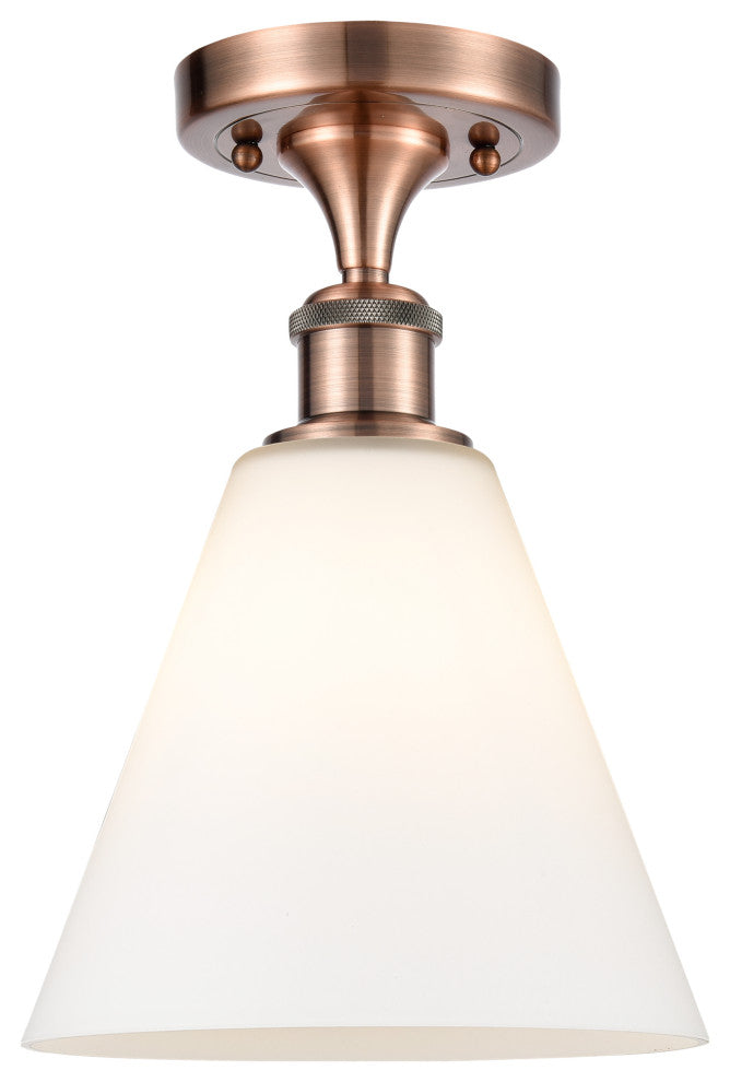 Innovations 516-1C-AC-GBC-81 1 Light Semi-Flush Mount, Antique Copper