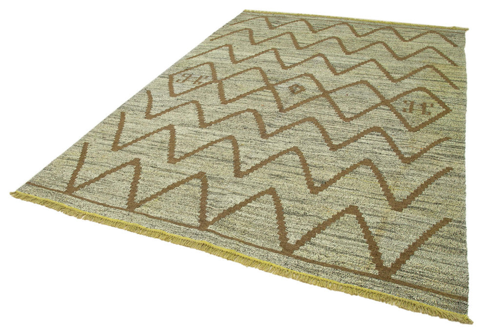 Rug N Carpet - Hand-knotted Turkish 7' 2'' x 10' 4'' Unique Wool Kilim Rug