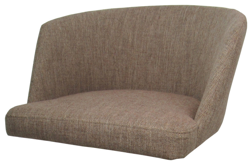 Swivel Metal Bar Stool Joey on Warren Base, Basin Beige Beige, 34"