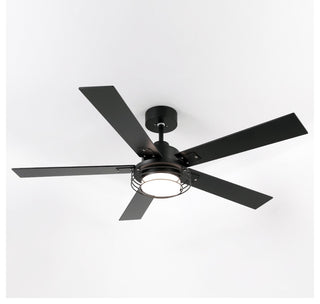 52-inch Modern Black LED Ceiling Fan with Remote and DC Reversible Motor