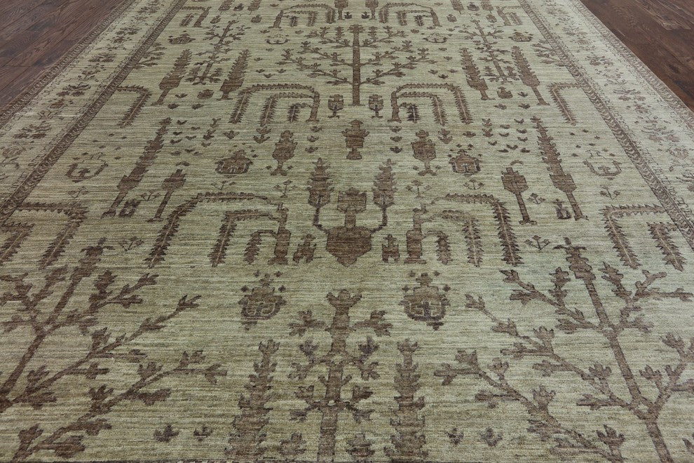 Oriental Peshawar Hand Knotted Rug 10'x12', MC487