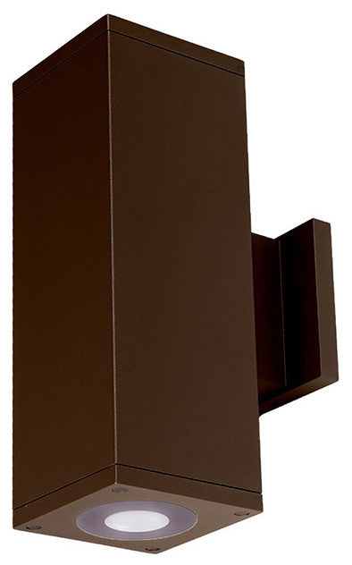 Cube Architectural 5" Ultra Narrow LED Up and Down Wall-Light 4000K, Bronze