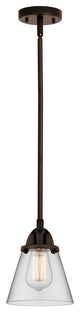 Small Cone Mini Pendant, Oil Rubbed Bronze, Clear, Clear