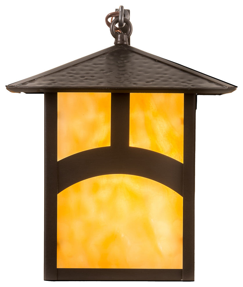 9 Wide Seneca Hill Top Curved Arm Wall Sconce