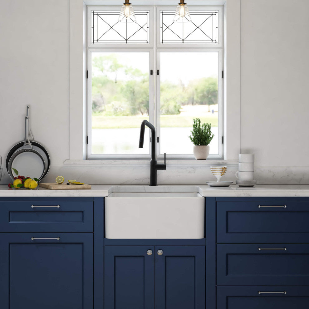 Pure 24" Fireclay Farmhouse Apron Front Kitchen Sink