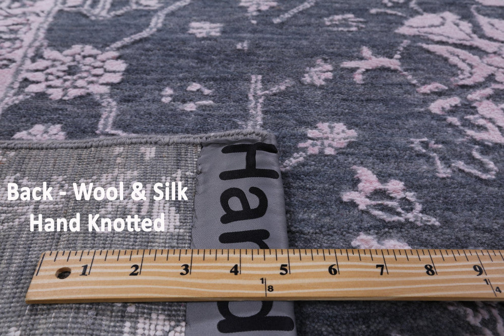 Persian Wool and Silk Handmade Rug 8' 0" X 9' 10" Q7037