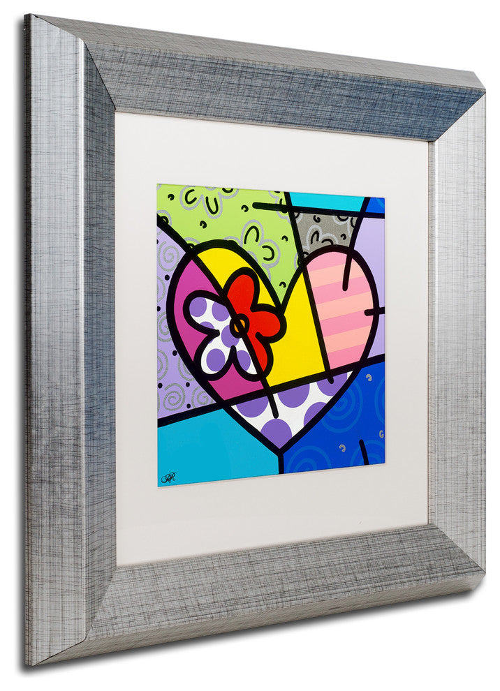 Roberto Rafael 'Big Heart III' Matted Framed Art