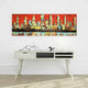 Red Abstract City Print on Wrapped Canvas