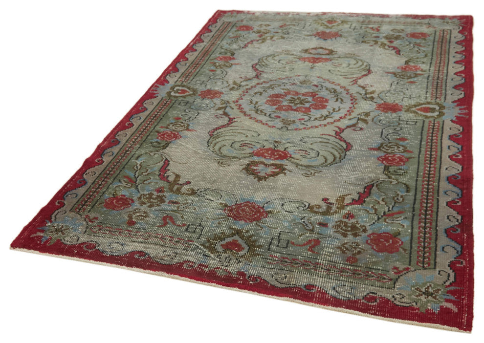 Rug N Carpet - Handmade Anatolian 5' 8'' x 9' 5'' Rustic Overdyed Rug