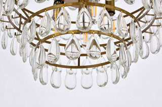 Mila Five Light Pendant in Brass