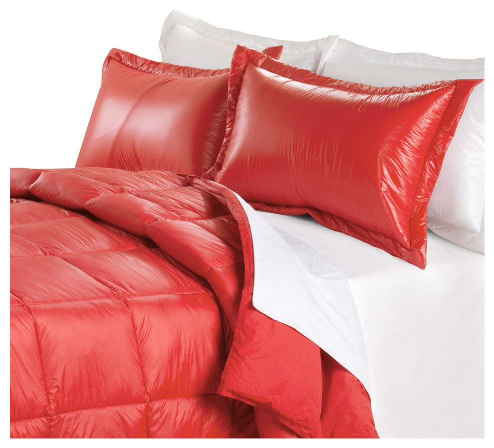 PUFF Packable Down Indoor/Outdoor Water Resistant Comforter, Coral, Twin