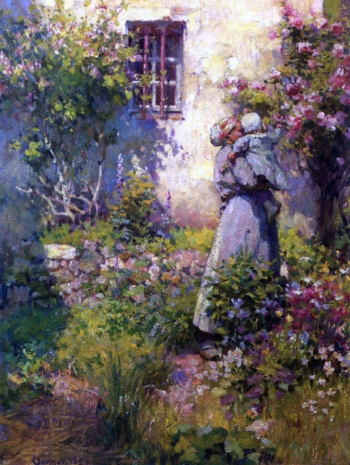 Robert Vonnoh Peasant-s Garden, 21"x28" Wall Decal Print