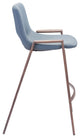 Desi Counter Stool, Set of 2 Blue/Walnut