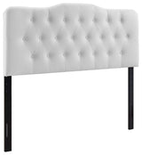 Annabel Queen Vinyl Headboard, White