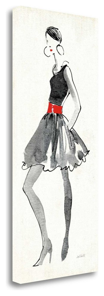 "Red Flair I" By Anne Tavoletti, Giclee Print on Gallery Wrap Canvas
