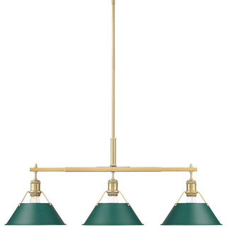 Golden Lighting 3306-LP BCB Orwell 3 Light 36"W Linear Pendant - Brushed