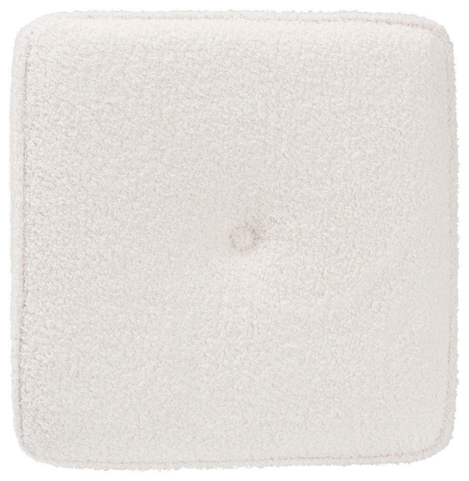 Orla Ivory Boucle Ottoman