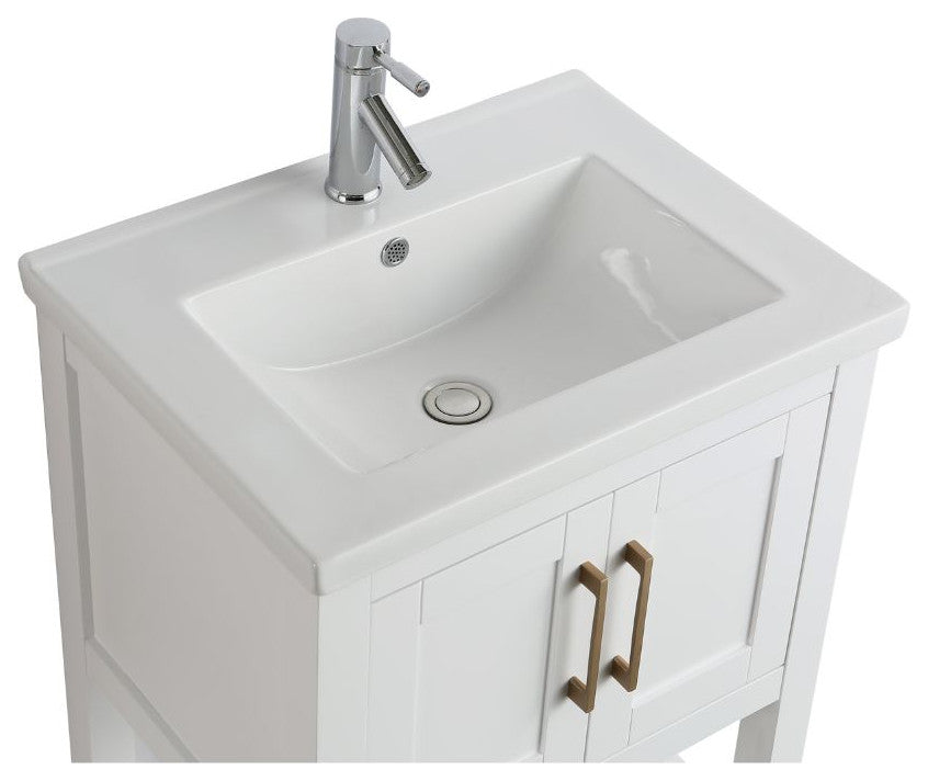 Alissa Modern White 24" Single Sink Vanity