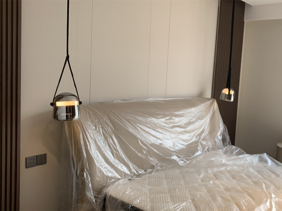 MIRODEMI Cipieres | LED Glass Pendant Light in a Nordic Style, Cognac, Warm Light