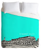 Deny Designs Bird Ave Chapel Hill Aqua Duvet Cover - Lightweight