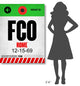 "FCO Rome Luggage Tag 1" Fine Art Print