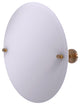 Frameless Round Beveled Edge Tilt Mirror, Brushed Bronze