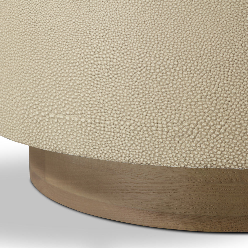 Crosby Side Table-Light Cream Shagreen