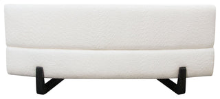 Vesper Curved Armless Sofa, White