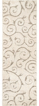 Nuloom Swirls Low-High Shag Area Rug, Cream 2'8"x8'Runner