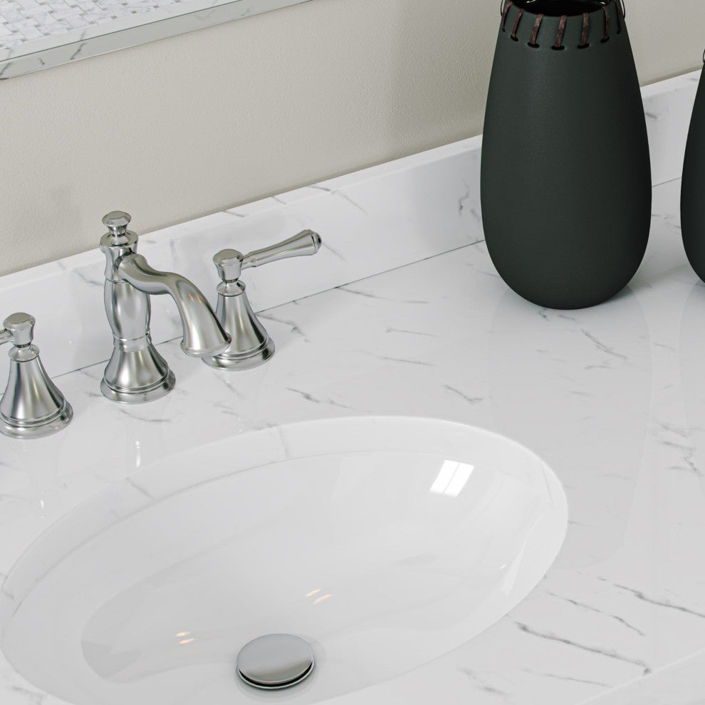The Jazz Bathroom Vanity, Double Sink, 60", Pure White, Freestanding