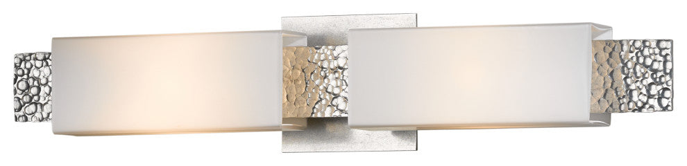 Oceanus 2 Light Sconce, Vintage Platinum Finish, Opal Glass