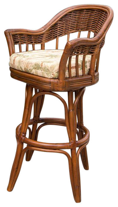 Bridgeport 24" Swivel Barstool In Sienna With Soda Ivory