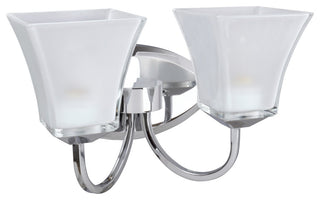 62131, 2-Light Metal Bathroom Vanity Wall Light Fixture, Chrome